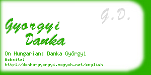 gyorgyi danka business card